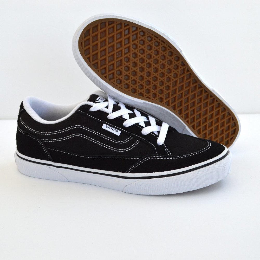 Vans Bearcat Sk8 shoes black and white suede sneaker shoes